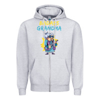 Heather Grey badass grandma family mother grandma t shirt Zipper Hoodie - linhVisuals