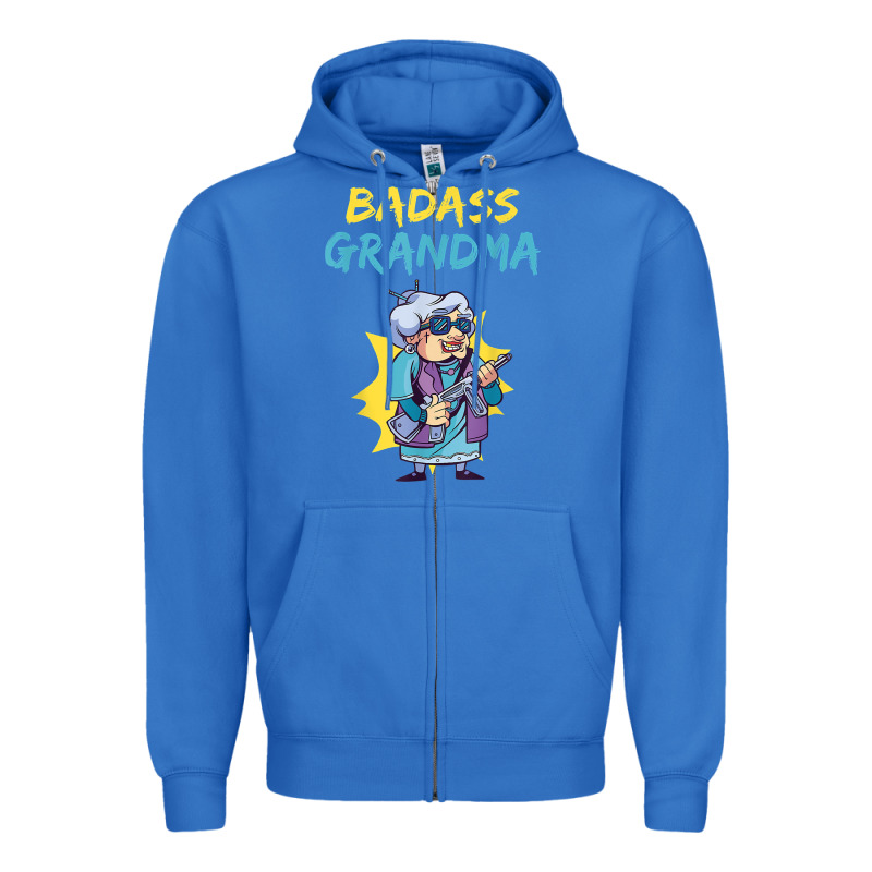 Badass Grandma Family Mother Grandma T Shirt Zipper Hoodie by linhVisuals | Teevron