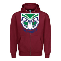Burgundy suitable-new-zealand-warriors-pen Zipper Hoodie - linhVisuals