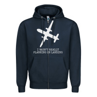 Navy sky king Zipper Hoodie - linhVisuals