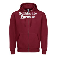 Burgundy solidarity forever Zipper Hoodie - linhVisuals