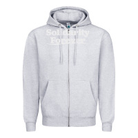 Heather Grey solidarity forever Zipper Hoodie - linhVisuals
