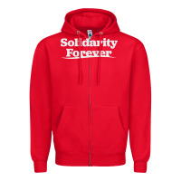 Red solidarity forever Zipper Hoodie - linhVisuals