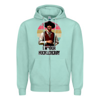 Seafoam i'm your huckleberry Zipper Hoodie - linhVisuals