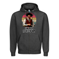 Charcoal Heather i'm your huckleberry Zipper Hoodie - linhVisuals