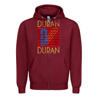 Burgundy Dürän dürän 01 Zipper Hoodie - linhVisuals