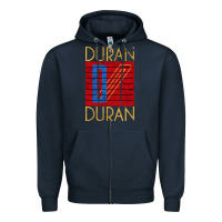 Navy Dürän dürän 01 Zipper Hoodie - linhVisuals