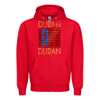 Red Dürän dürän 01 Zipper Hoodie - linhVisuals