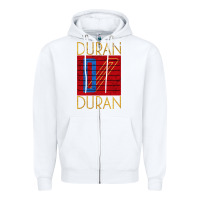 White Dürän dürän 01 Zipper Hoodie - linhVisuals