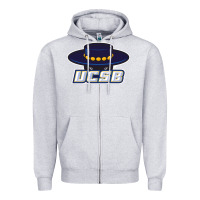 Heather Grey uc santa barbara gauchos Zipper Hoodie - linhVisuals