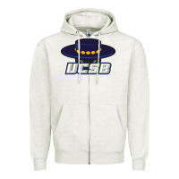 Oatmeal Heather uc santa barbara gauchos Zipper Hoodie - linhVisuals