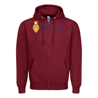 Burgundy college of chiropractic Zipper Hoodie - linhVisuals