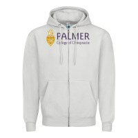 Dove Grey college of chiropractic Zipper Hoodie - linhVisuals