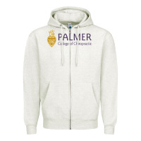 Oatmeal Heather college of chiropractic Zipper Hoodie - linhVisuals