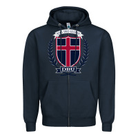 Navy db Zipper Hoodie - linhVisuals