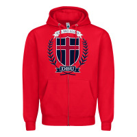 Red db Zipper Hoodie - linhVisuals