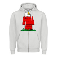 Dove Grey the doghouse Zipper Hoodie - linhVisuals