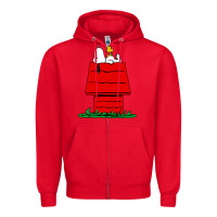 Red the doghouse Zipper Hoodie - linhVisuals