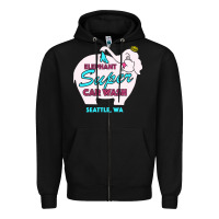 Black pink elephant car wash Zipper Hoodie - linhVisuals
