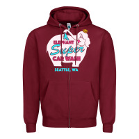 Burgundy pink elephant car wash Zipper Hoodie - linhVisuals