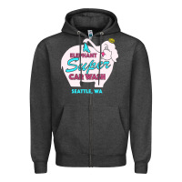 Charcoal Heather pink elephant car wash Zipper Hoodie - linhVisuals