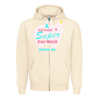 Sandshell pink elephant car wash Zipper Hoodie - linhVisuals
