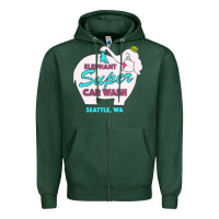 Sports Green pink elephant car wash Zipper Hoodie - linhVisuals