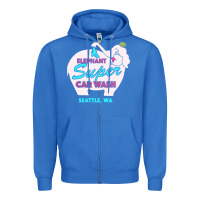 Pink Elephant Car Wash Zipper Hoodie | Teevron