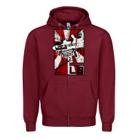 Burgundy limp bizkit 23 Zipper Hoodie - linhVisuals