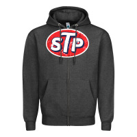 Charcoal Heather stp Zipper Hoodie - linhVisuals