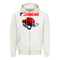 Oatmeal Heather limp bizkit 35 Zipper Hoodie - linhVisuals