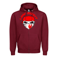 Burgundy limp bizkit 28 Zipper Hoodie - linhVisuals