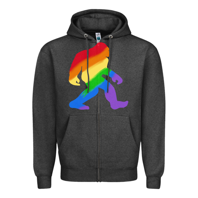 Bigfoot T  Shirt Rainbow Bigfoot T  Shirt Zipper Hoodie by linhVisuals | Teevron
