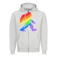 Dove Grey bigfoot t  shirt rainbow bigfoot t  shirt Zipper Hoodie - linhVisuals