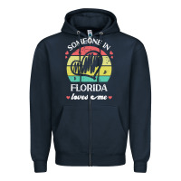 Navy someone in florida loves me t  shirt someone in florida loves me funny Zipper Hoodie - linhVisuals
