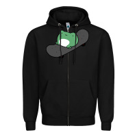 Black skateboarding frog Zipper Hoodie - linhVisuals