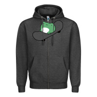 Charcoal Heather skateboarding frog Zipper Hoodie - linhVisuals