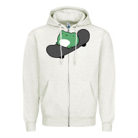 Oatmeal Heather skateboarding frog Zipper Hoodie - linhVisuals