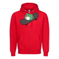 Red skateboarding frog Zipper Hoodie - linhVisuals