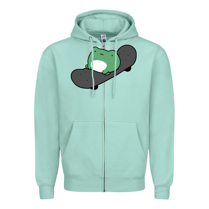 Skateboarding Frog Zipper Hoodie by linhVisuals | Teevron