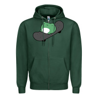 Sports Green skateboarding frog Zipper Hoodie - linhVisuals