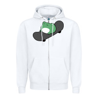 White skateboarding frog Zipper Hoodie - linhVisuals