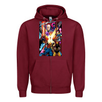 Burgundy x men 3 Zipper Hoodie - linhVisuals