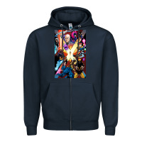 Navy x men 3 Zipper Hoodie - linhVisuals