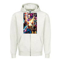 Oatmeal Heather x men 3 Zipper Hoodie - linhVisuals