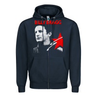 Navy billy bragg müsic Zipper Hoodie - linhVisuals
