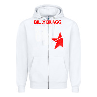 White billy bragg müsic Zipper Hoodie - linhVisuals