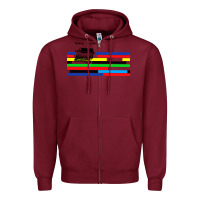 Burgundy billy bragg müsic Zipper Hoodie - linhVisuals