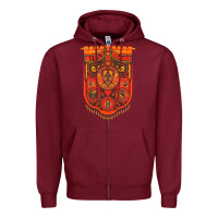 Burgundy billy bragg müsic Zipper Hoodie - linhVisuals