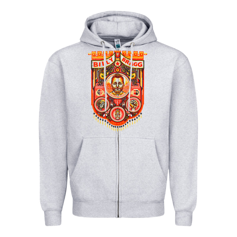 Billy Bragg Müsic Zipper Hoodie by linhVisuals | Teevron